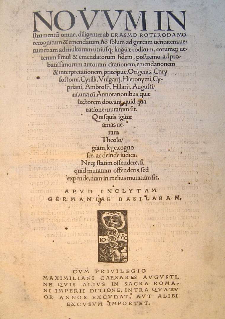 Grunntekst: Textus Receptus (1550)